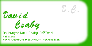 david csaby business card